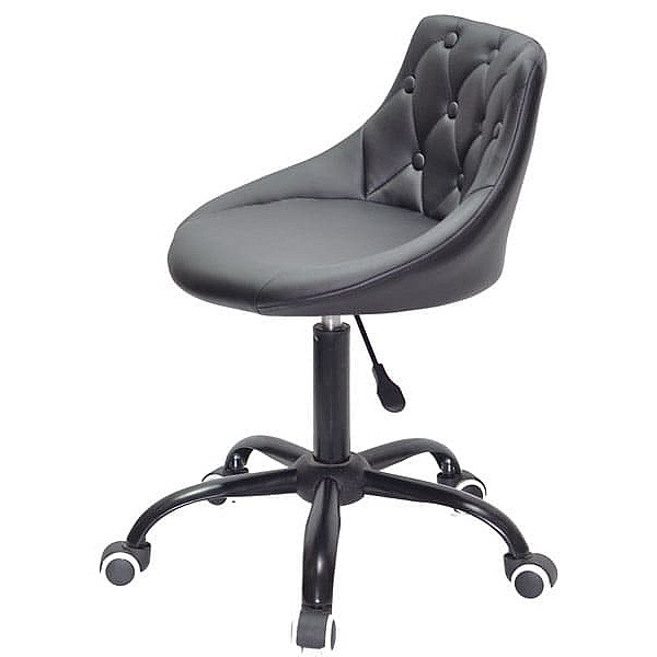 Стул Onder Mebli FORO+BUTTON BK-OFFICE Черный Экокожа-2