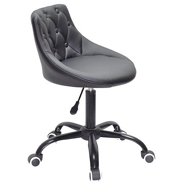 Стул Onder Mebli FORO+BUTTON BK-OFFICE Черный Экокожа-3