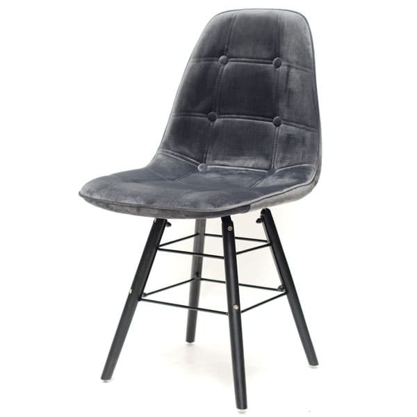 Стул Onder Mebli Alex Q-BK Серый B-3 Бархат-1