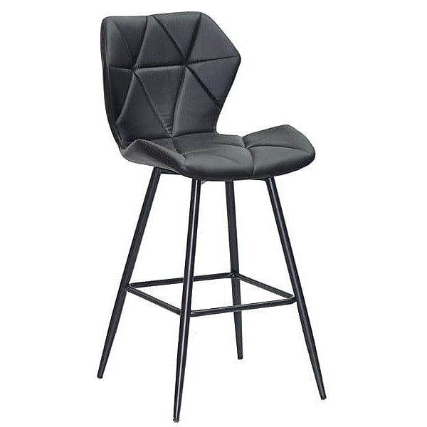 Полубарный стул Onder Mebli Torino BAR 65-ML Черный Экокожа-0