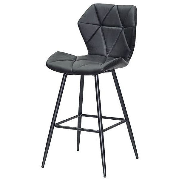 Полубарный стул Onder Mebli Torino BAR 65-ML Черный Экокожа-1