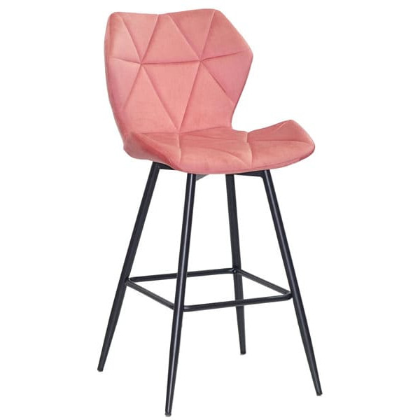 Напівбарний стілець Onder Mebli Torino BAR 65-ML Терракот B-1018 Оксамит-0