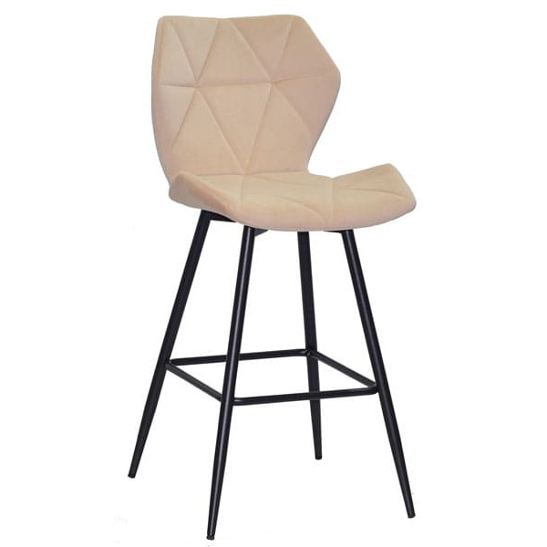 Напівбарний стілець Onder Mebli Torino BAR 65-ML Бежевий B-1005 Оксамит-0