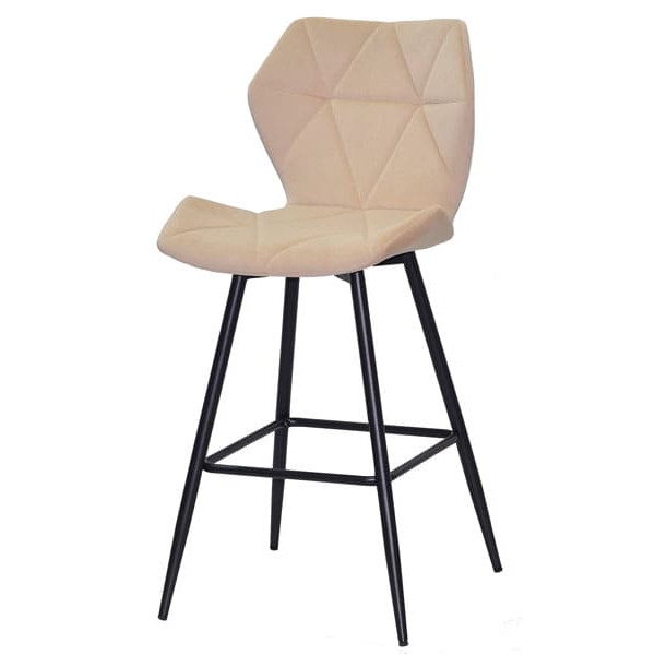 Напівбарний стілець Onder Mebli Torino BAR 65-ML Бежевий B-1005 Оксамит-1
