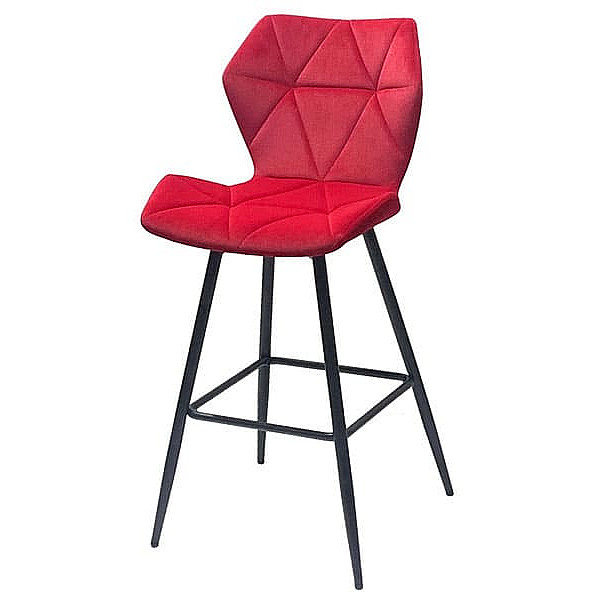 Напівбарний стілець Onder Mebli Torino BAR 65-ML Червоний B-1016 Оксамит-1