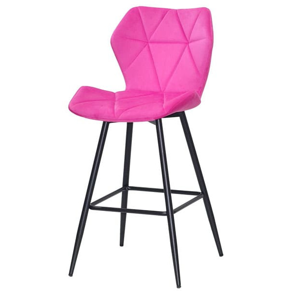 Напівбарний стілець Onder Mebli Torino BAR 65-ML Малина B-1023 Оксамит-1