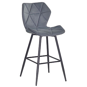 Напівбарний стілець Onder Mebli Torino BAR 65-ML Сірий B-1004 Оксамит