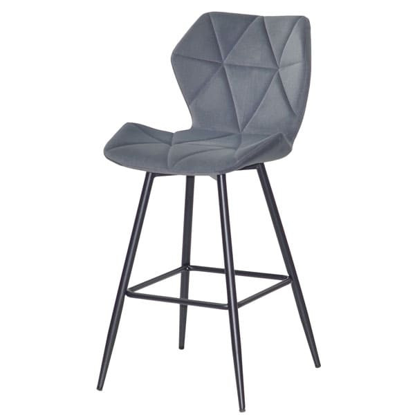 Напівбарний стілець Onder Mebli Torino BAR 65-ML Сірий B-1004 Оксамит-1