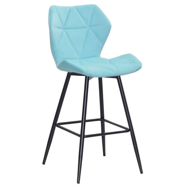 Полубарный стул Onder Mebli Torino BAR 65-ML Голубой B-1019 Бархат-0