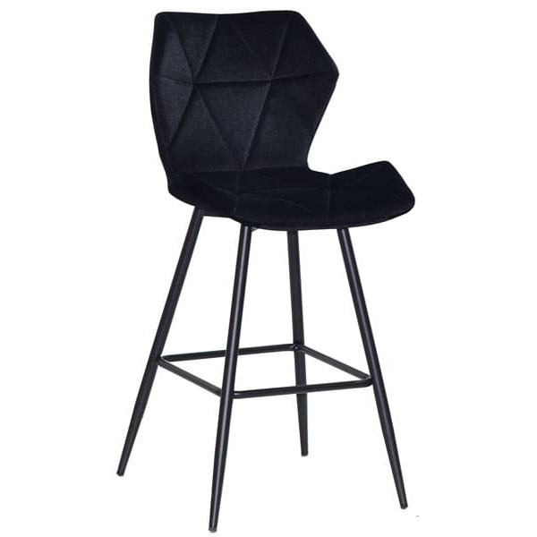 Напівбарний стілець Onder Mebli Torino BAR 65-ML Чорний B-1011 Оксамит-0