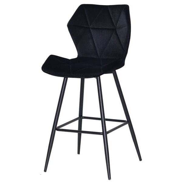 Напівбарний стілець Onder Mebli Torino BAR 65-ML Чорний B-1011 Оксамит-1