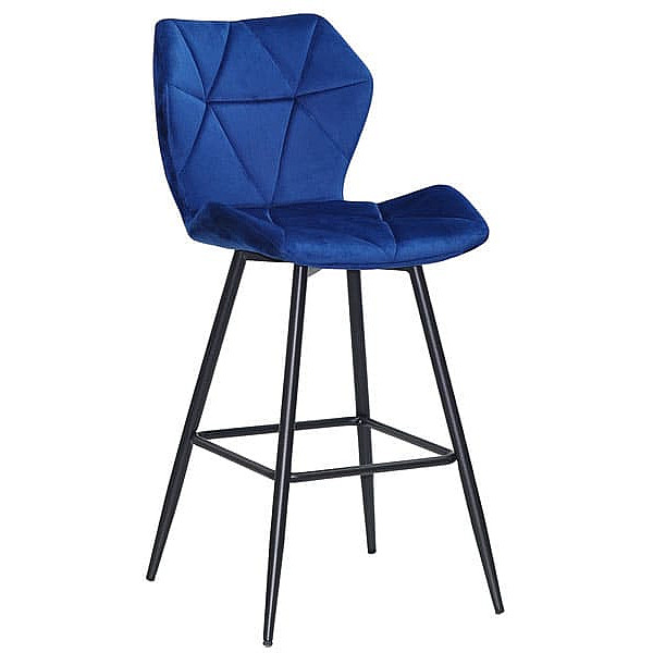 Напівбарний стілець Onder Mebli Torino BAR 65-ML Синій B-1026 Оксамит-0
