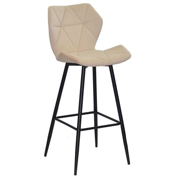 Барний стілець Onder Mebli Torino BAR 75-ML Бежевий B-1005 Оксамит-0