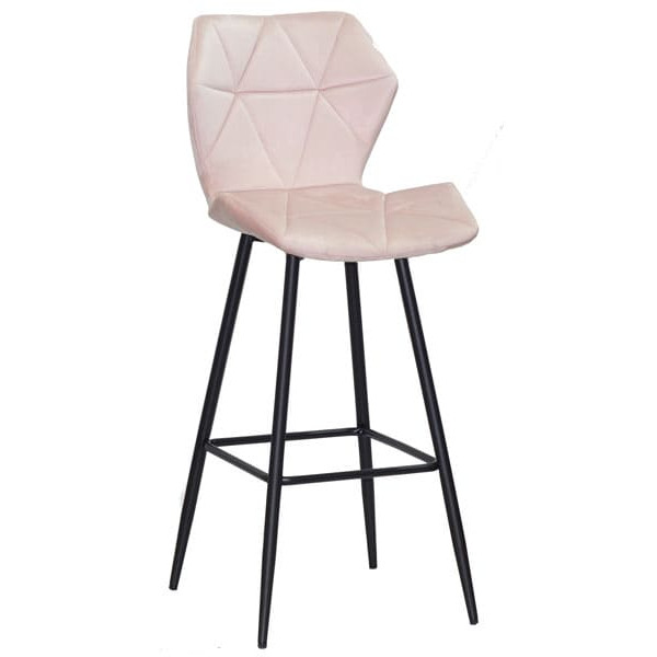 Барний стілець Onder Mebli Torino BAR 75-ML Рожевий B-1021 Оксамит-0