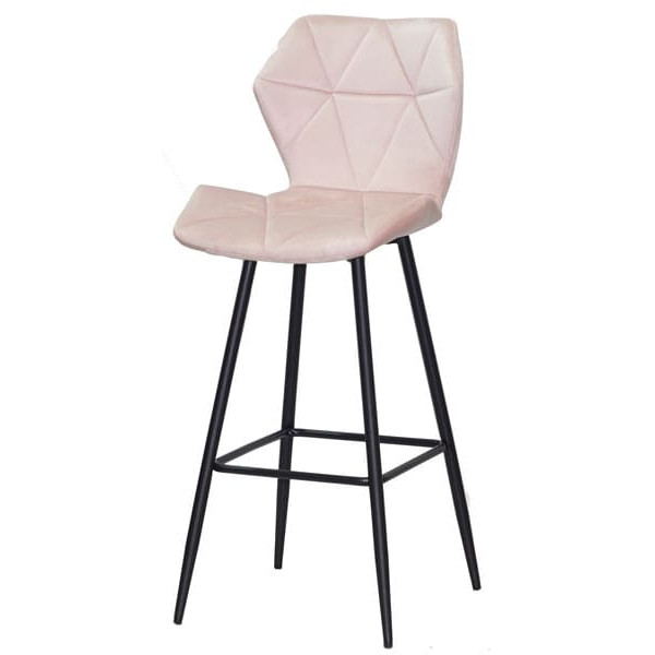 Барний стілець Onder Mebli Torino BAR 75-ML Рожевий B-1021 Оксамит-1