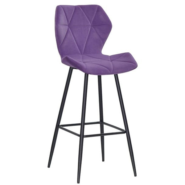 Барний стілець Onder Mebli Torino BAR 75-ML Пурпур B-1013 Оксамит-0