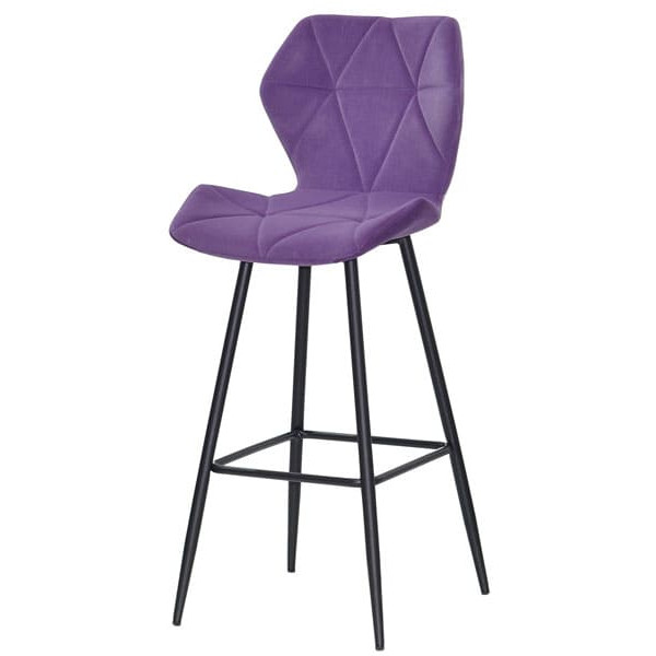 Барний стілець Onder Mebli Torino BAR 75-ML Пурпур B-1013 Оксамит-1