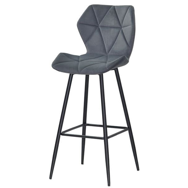 Барный стул Onder Mebli Torino BAR 75-ML Серый B-1004 Бархат-1