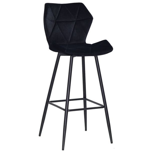 Барний стілець Onder Mebli Torino BAR 75-ML Чорний B-1011 Оксамит-0