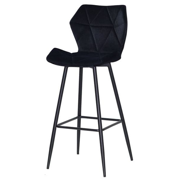 Барний стілець Onder Mebli Torino BAR 75-ML Чорний B-1011 Оксамит-1