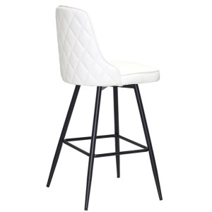 Полубарный стул Onder Mebli Adam BAR 65-ML Белый Экокожа