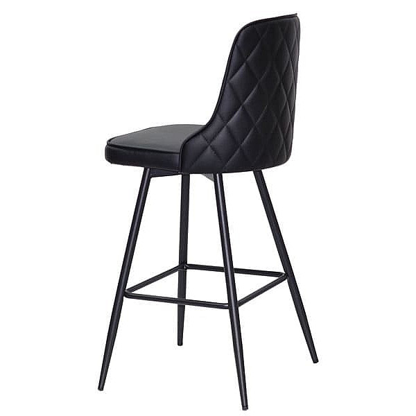 Полубарный стул Onder Mebli Adam BAR 65-ML Черный Экокожа-1