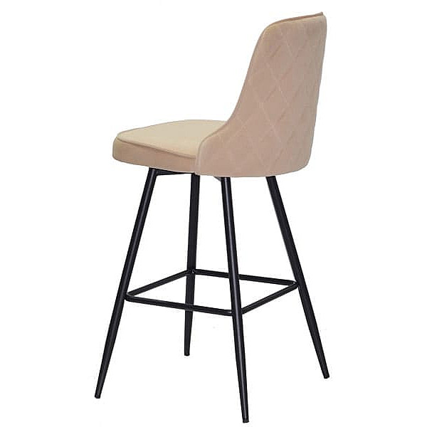 Напівбарний стілець Onder Mebli Adam BAR 65-ML Бежевий B-1005 Оксамит-1