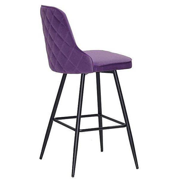 Напівбарний стілець Onder Mebli Adam BAR 65-ML Пурпур B-1013 Оксамит-0