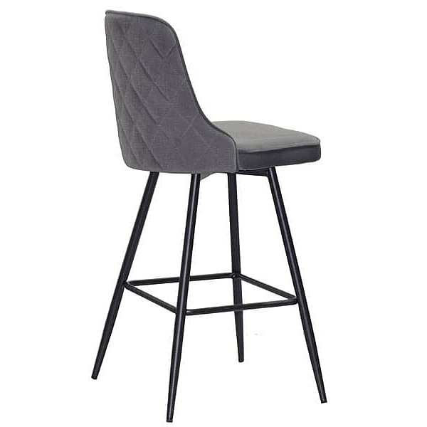 Полубарный стул Onder Mebli Adam BAR 65-ML Серый B-1004 Бархат-0