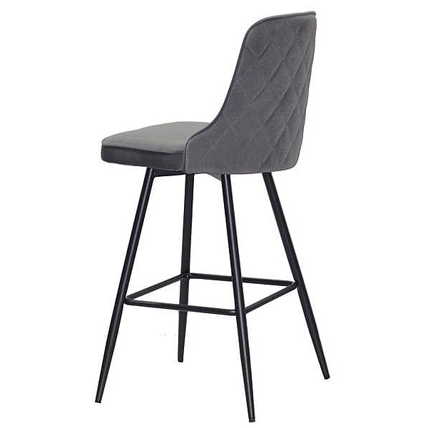 Полубарный стул Onder Mebli Adam BAR 65-ML Серый B-1004 Бархат-1