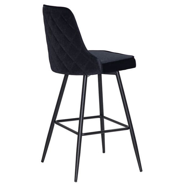 Полубарный стул Onder Mebli Adam BAR 65-ML Черный B-1011 Бархат-0