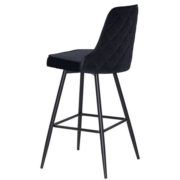 Полубарный стул Onder Mebli Adam BAR 65-ML Черный B-1011 Бархат-1