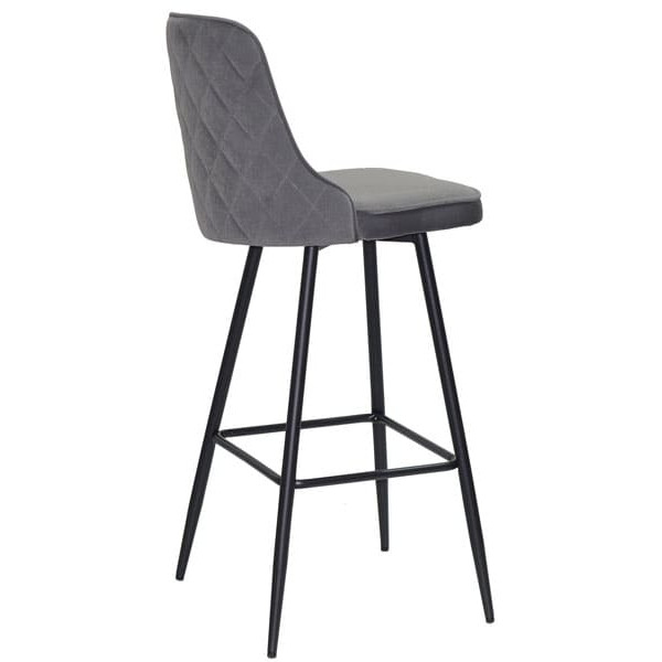 Барный стул Onder Mebli Adam BAR 75-ML Серый B-1004 Бархат-0