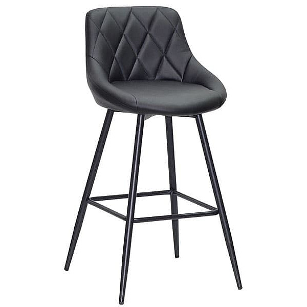 Напівбарний стілець Onder Mebli Foro BAR 65-ML Чорний Екошкіра-0