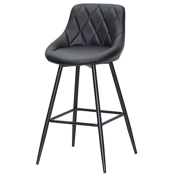 Напівбарний стілець Onder Mebli Foro BAR 65-ML Чорний Екошкіра-1