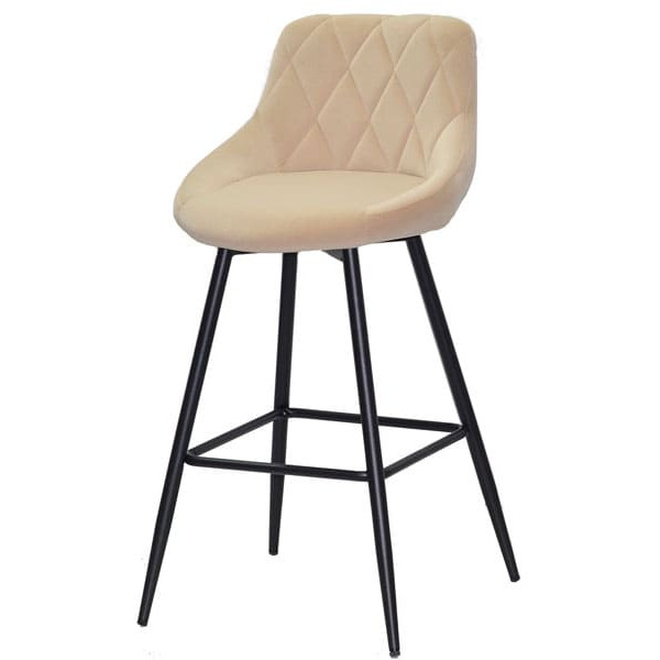 Напівбарний стілець Onder Mebli Foro BAR 65-ML Бежевий B-1005 Оксамит-1