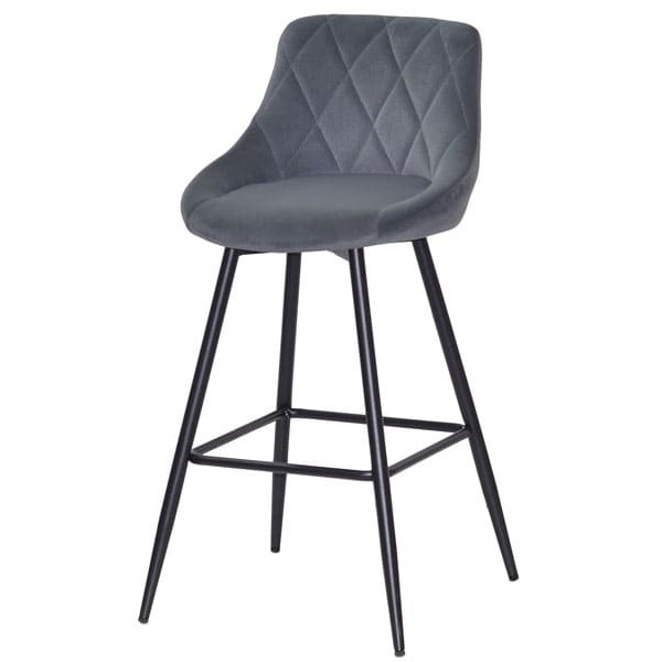 Полубарный стул Onder Mebli Foro BAR 65-ML Серый B-1004 Бархат-1