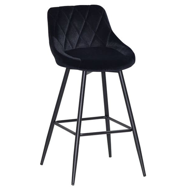 Полубарный стул Onder Mebli Foro BAR 65-ML Черный B-1011 Бархат-0
