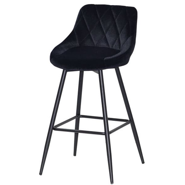 Полубарный стул Onder Mebli Foro BAR 65-ML Черный B-1011 Бархат-1