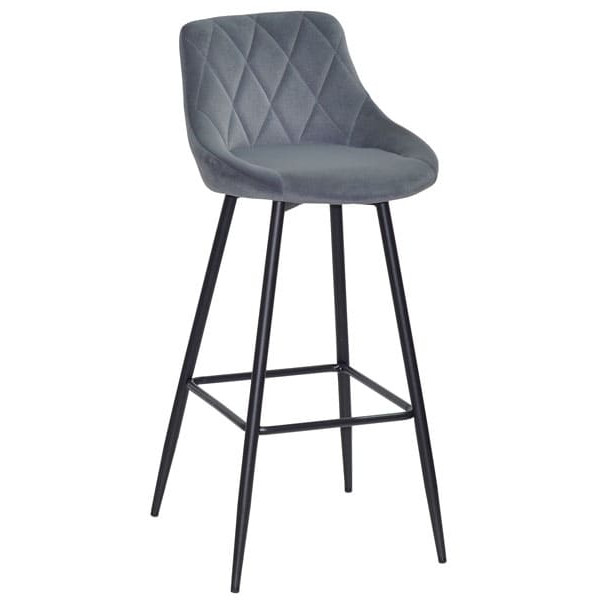 Барний стілець Onder Mebli Foro BAR 75-ML Сірий B-1004 Оксамит-0