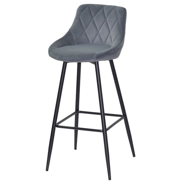 Барний стілець Onder Mebli Foro BAR 75-ML Сірий B-1004 Оксамит-1
