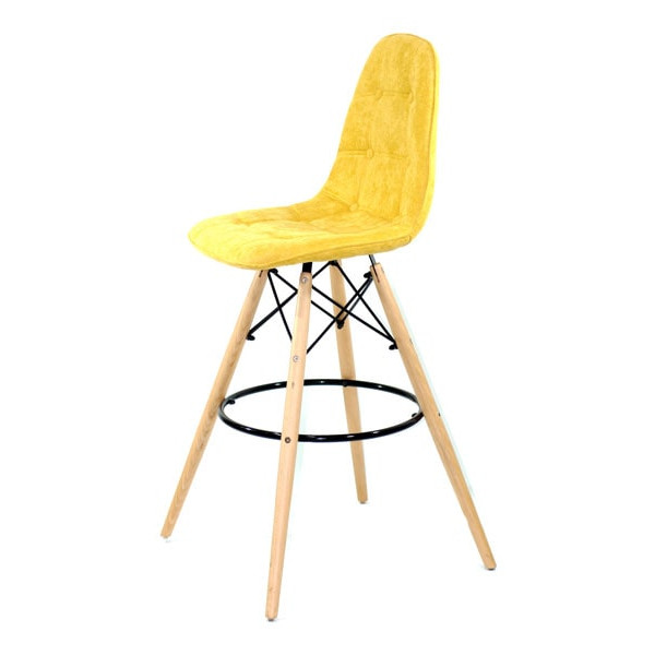Барный стул Onder Mebli Alex BAR 75 Шенилл Желтый G-100-2