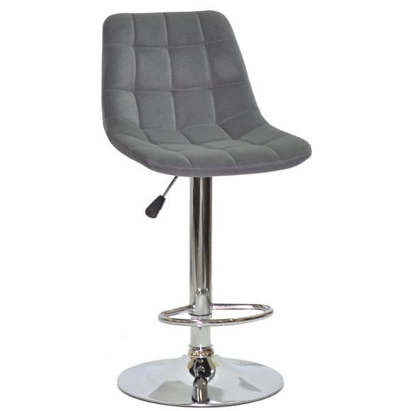 Барный стул Onder Mebli ROBIN BAR CH-BASE Серый B-1004 Бархат-0