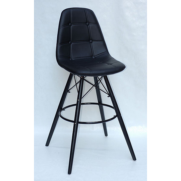 Барний стілець Onder Mebli Alex BAR 75-BK Чорний Екошкіра-0