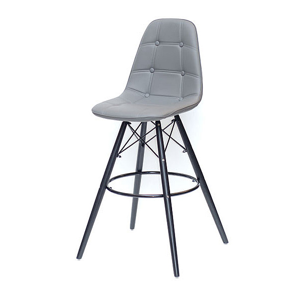 Барный стул Onder Mebli Alex BAR 75-BK Серый 21 Экокожа-1