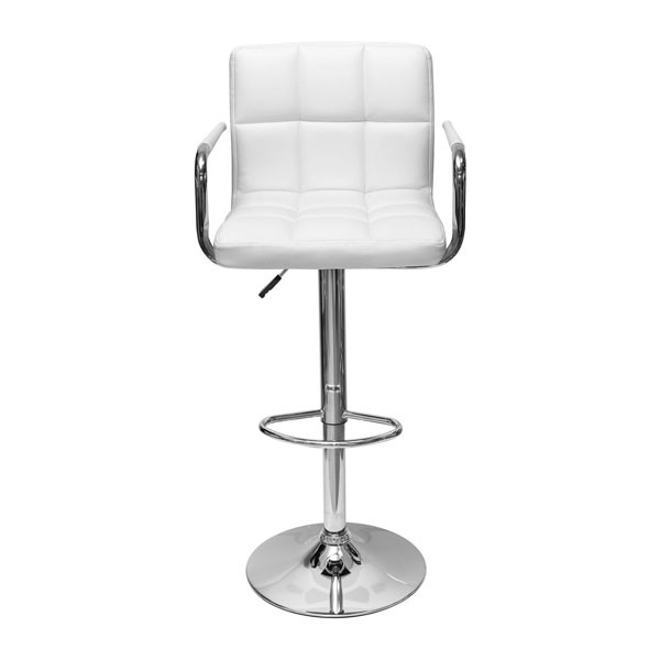 Барний стілець Onder Mebli Arno-Arm BAR CH-BASE Білий Екошкіра-1