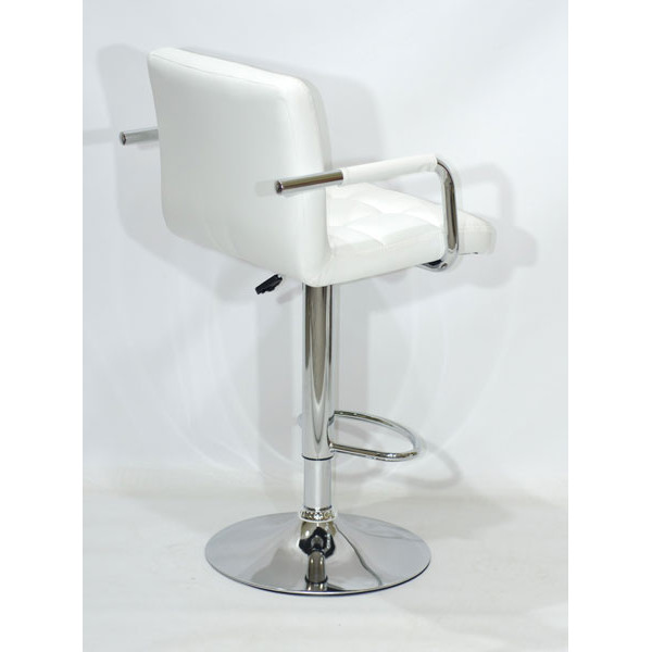 Барний стілець Onder Mebli Arno-Arm BAR CH-BASE Білий Екошкіра-4