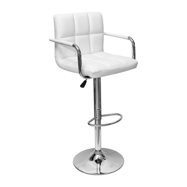 Барний стілець Onder Mebli Arno-Arm BAR CH-BASE Білий Екошкіра-0