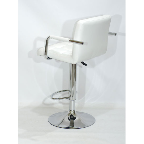Барний стілець Onder Mebli Arno-Arm BAR CH-BASE Білий Екошкіра-5