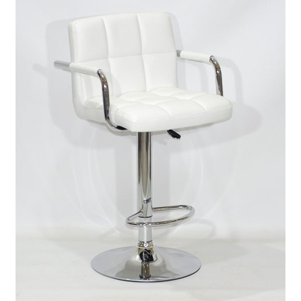 Барний стілець Onder Mebli Arno-Arm BAR CH-BASE Білий Екошкіра-2